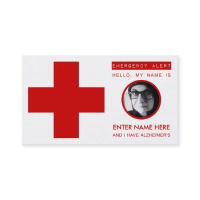 alzheimers emergency contact card