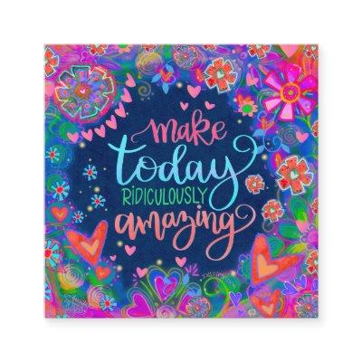 Amazing Day Quote Fun Heart Kindness Card