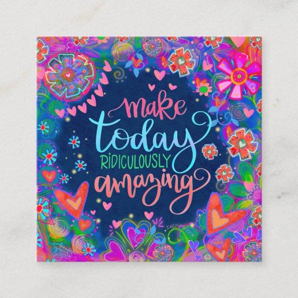 Amazing Day Quote Fun Heart Kindness Card