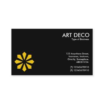 Amber Art Deco Flower Symbol - Black