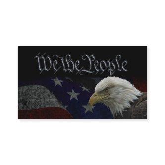American Bald Eagle on Flag