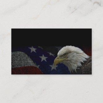 American Bald Eagle on Flag