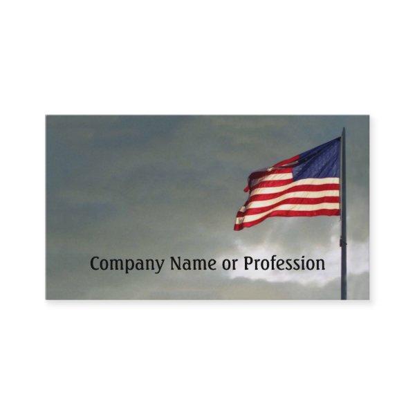 American Flag at sunset, blue sky Patriotic