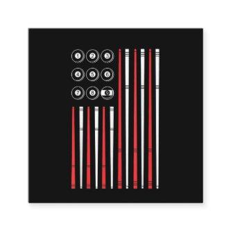 American Flag Billiards Shooting Pool Square