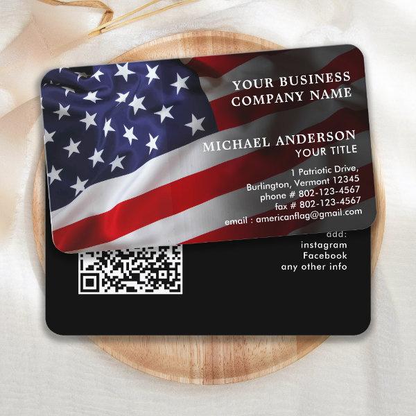 American Flag Corporate Modern Patriotic QR Code