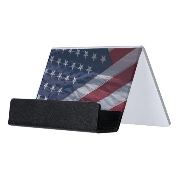 American flag desk  holder