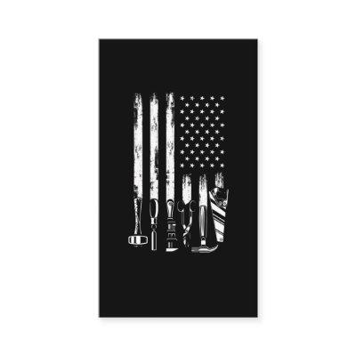 American Flag Garage Tools Proud Carpenter USA