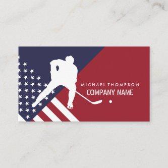 American Flag, Hockey Player, Hockey Coach