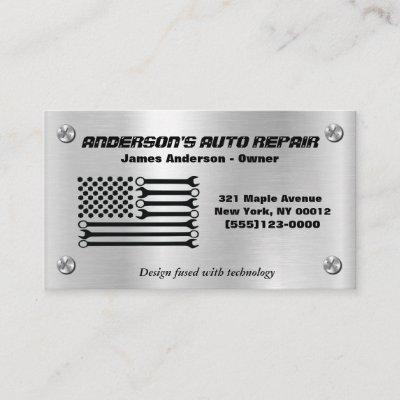 American Flag Metal Mechanic Repair
