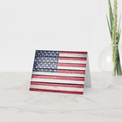 American Flag Thank You or Blank Note