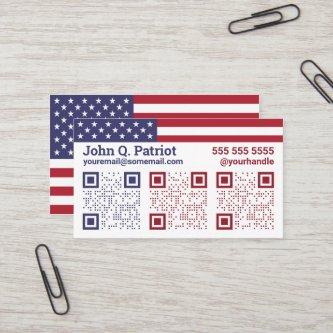 American Flag Triple QR Code