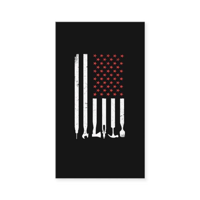 American Flag Workshop Tools Mechanic USA