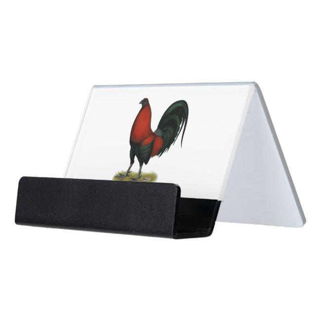 American Game BB Black Red Rooster Desk  Holder