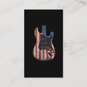 American Guitar Player US Flag Music Lover