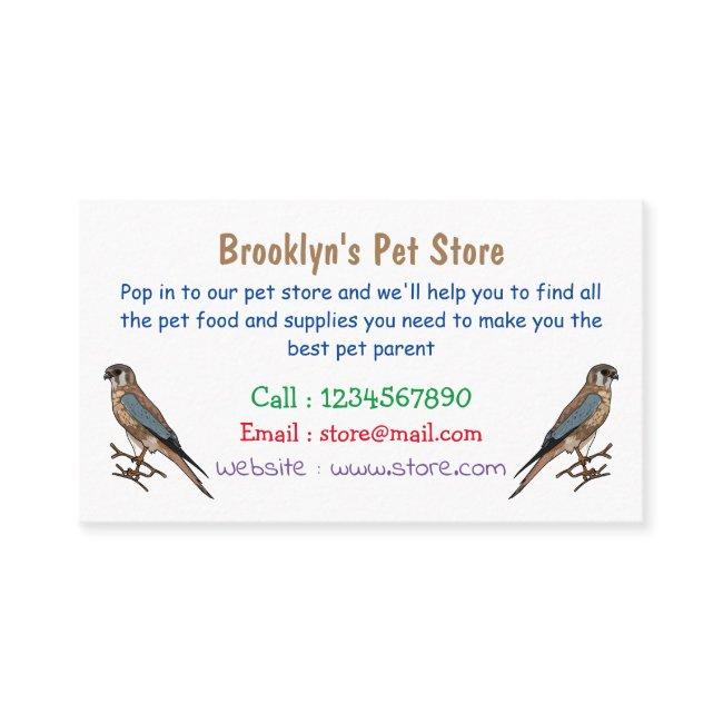 American kestrel bird cartoon illustration