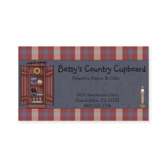 Americana Primitive Country Red, white, Blue Plaid