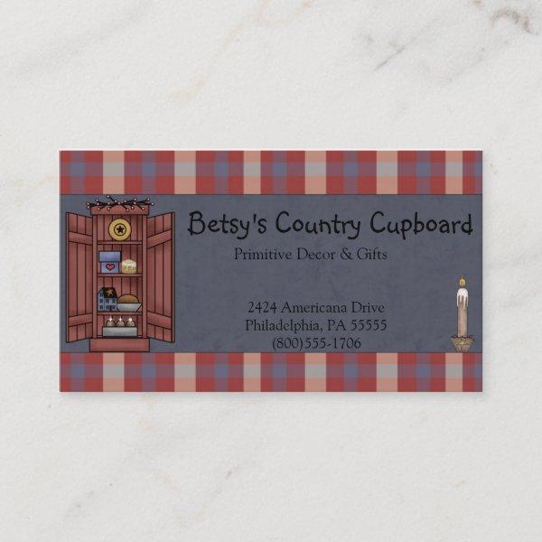 Americana Primitive Country Red, white, Blue Plaid