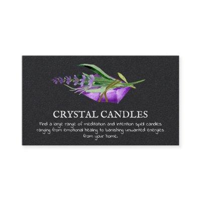 Amethyst Crystal Candle Intention Spell Business C