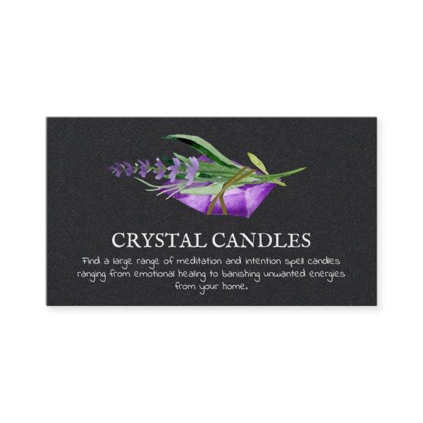 Amethyst Crystal Candle Intention Spell Business C