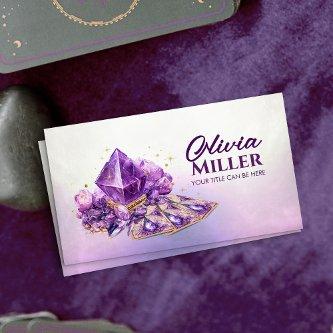 Amethyst Crystals and Tarot / Oracle cards