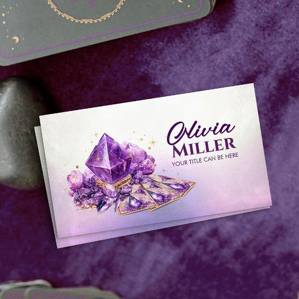 Amethyst Crystals and Tarot / Oracle cards