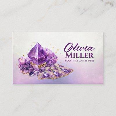 Amethyst Crystals and Tarot / Oracle cards