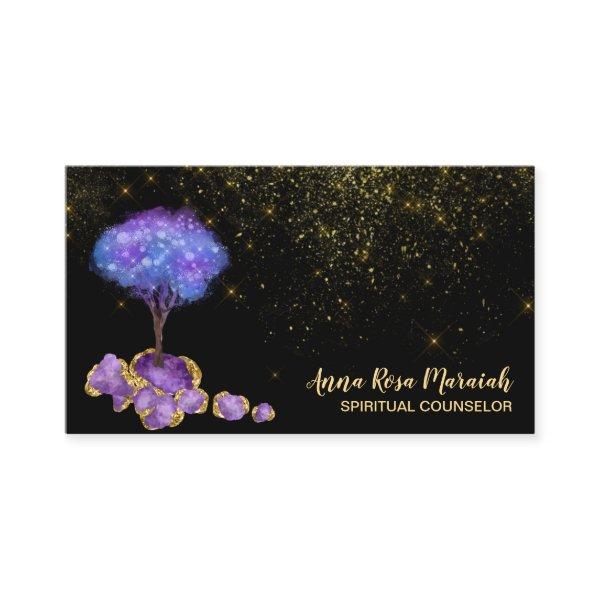 *~* Amethyst Magical Jewels Tree Gold Glitter