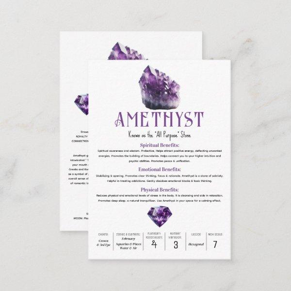 Amethyst Purple Crystal Metaphysical Properties