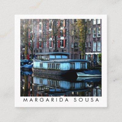 Amsterdam Canalboat Photo Travel Tourism Square