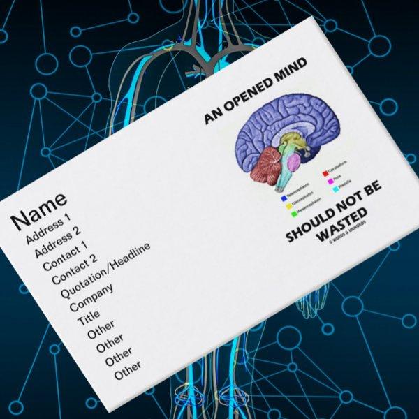 An Opened Mind Should Not Be Wasted (Brain Humor)