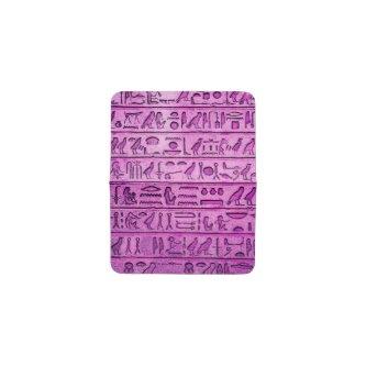 Ancient Egyptian Hieroglyphs Purple Card Holder