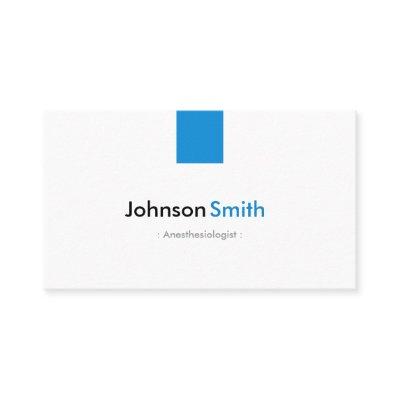 Anesthesiologist - Simple Aqua Blue