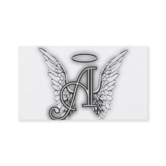 Angel Alphabet A Initial Latter Wings Halo