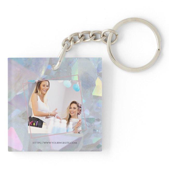 Angel Aura Quartz | Modern Business Photo Keychain