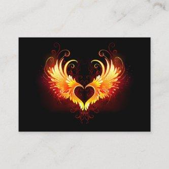 Angel Fire Heart with Wings