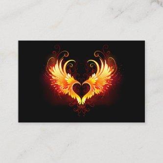 Angel Fire Heart with Wings