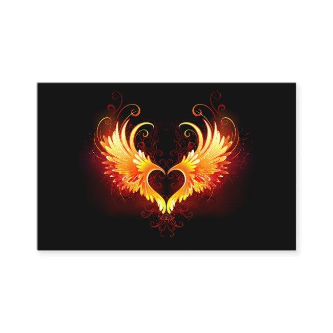Angel Fire Heart with Wings