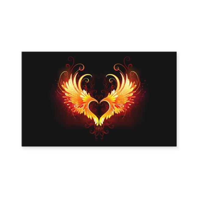 Angel Fire Heart with Wings