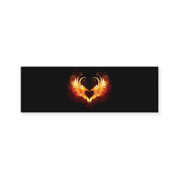 Angel Fire Heart with Wings Mini