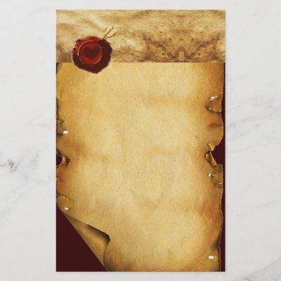 ANGEL HEART RED WAX SEAL PARCHMENT STATIONERY