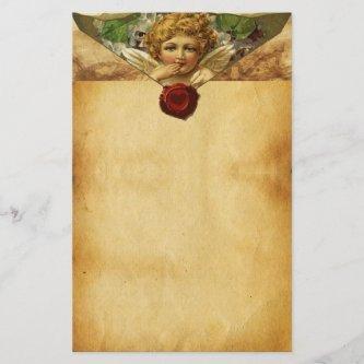 ANGEL HEART WAX SEAL PARCHMENT Valentine's Day Stationery