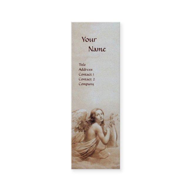 ANGEL PLAYING LYRA OVER THE CLOUDS Monogram Gold Mini