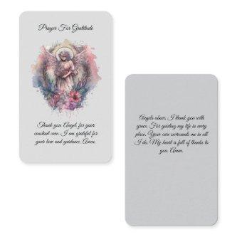 Angel Prayer For Gratitude Prayer Card