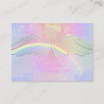 Angel Rainbow Light Sparkle Gold Card