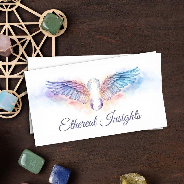 Angel wings and Infinity Symbol - watercolor art