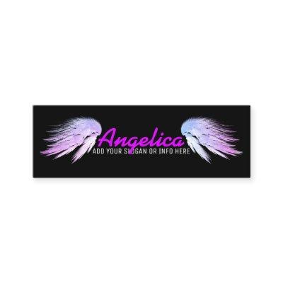 ANGEL WINGS Fantasy Purple on Black Mini