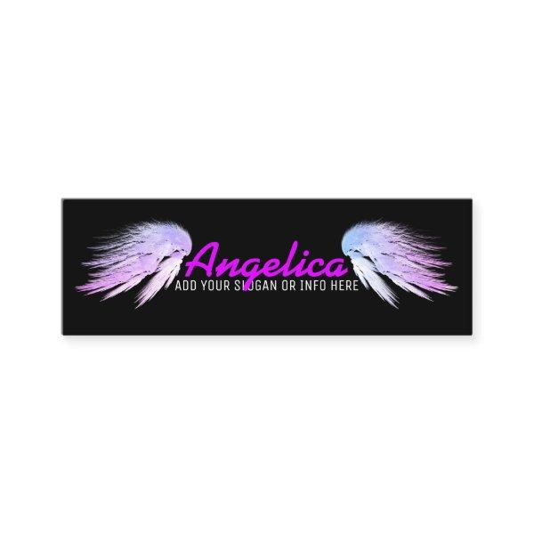 ANGEL WINGS Fantasy Purple on Black Mini