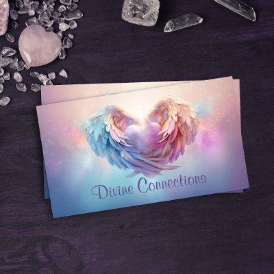 Angel wings gently embracing the heart