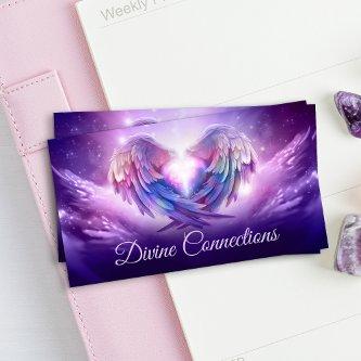 Angel wings gently embracing the heart