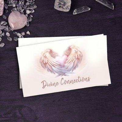 Angel wings gently embracing the heart
